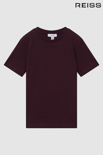 Reiss Bordeaux Bless Crew Neck T-Shirt (N97261) | £14