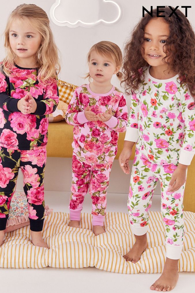 Girls Snuggle Fit Pyjamas Multipack Pyjamas Next UK