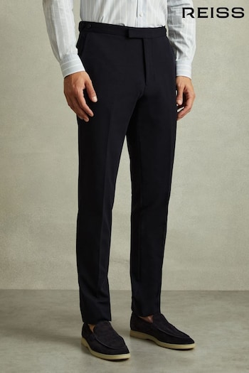 Reiss Navy Trial Stretch Jersey Trousers (N97313) | £138