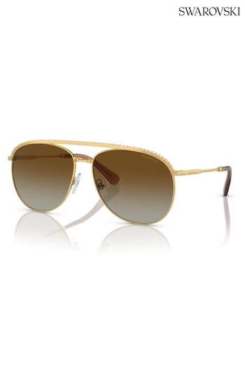 Swarovski Gold SK7055 Sunglasses (N97325) | £227