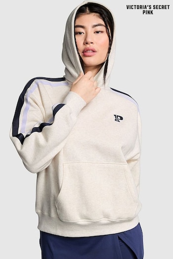 Victoria's Secret PINK Heather Oatmeal Beige Pullover Fleece Hoodie (N97435) | £49