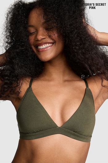 Victoria's Secret PINK Olive Green Cotton Triangle Bralette (N97498) | £19