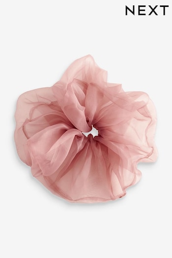 Blush Pink Oversized Organza Scrunchie (N97557) | £6