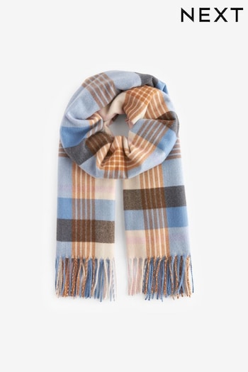 Blue/Camel Check Midweight Scarf (N97567) | £16.50