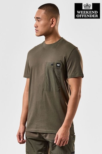 Weekend Offender Mens Green Tabiti T-Shirt (N97759) | £40