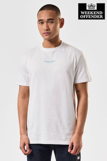 Weekend Offender Mens White Millergrove T-Shirt (N97780) | £30