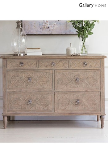 Gallery Home Natural Wood Mustique 7 Drawer Chest (N97798) | £1,625