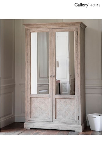 Gallery Home Natural Wood Mustique 2 Mirror Door Wardrobe (N97843) | £3,000