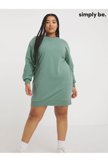 Simply Be Green Sweatshirt Dress (N97882) | £24