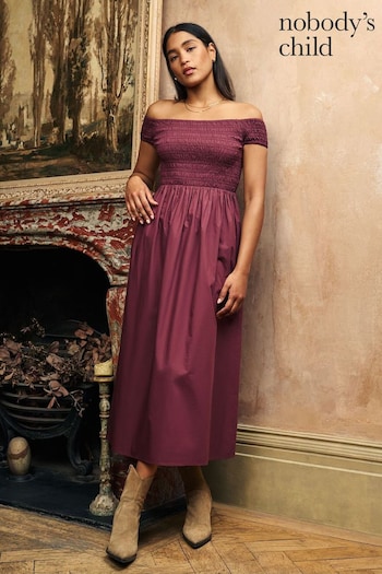 Nobodys Child Purple Amanda Plain Midaxi Dress (N97961) | £79
