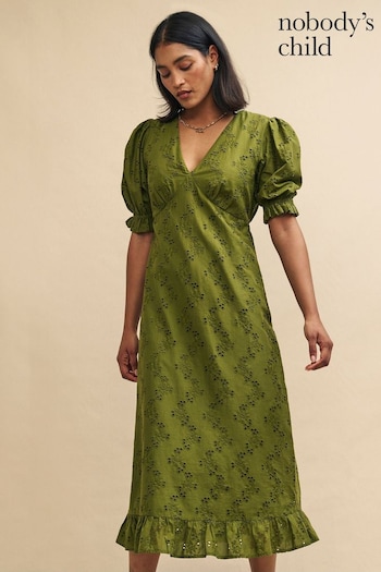 Nobodys Child Green Delilah Midaxi Plain Dress (N97974) | £85