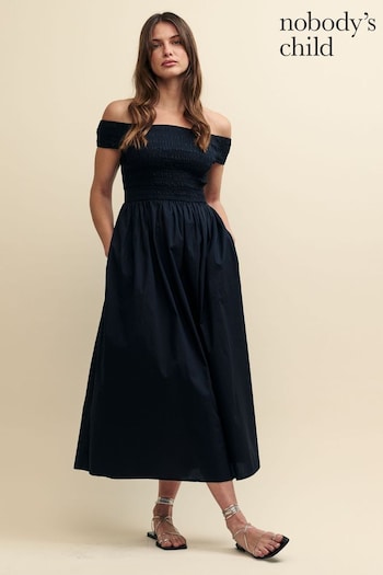 Nobodys Child Plain Amanda Midaxi Black Dress (N97991) | £79
