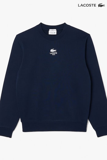 Lacoste Navy Unbrushed Fleece Jogger 100% Cotton Sweatshirt (N98091) | £125