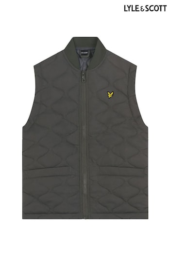 Lyle & Scott Grey Quilted Gilet (N98119) | £70 - £75