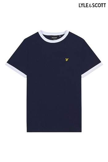 Lyle & Scott Blue Ringer T-Shirt (N98122) | £22 - £28