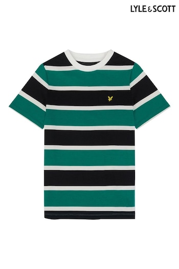 Lyle & Scott Green Stripe T-Shirt (N98167) | £25 - £30