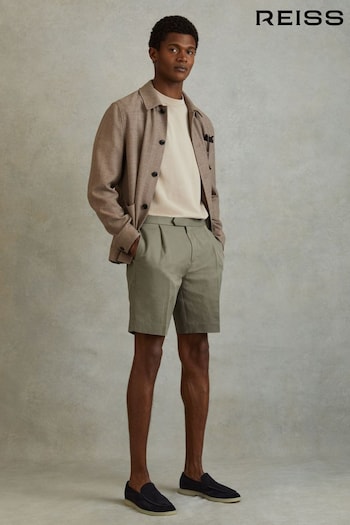 Reiss Sage Con Cotton Blend Adjuster Shorts (N98192) | £98