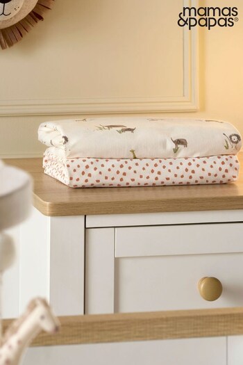 Mamas & Papas Multi Jungle Cotbed Fitted Sheets 2 Pack (N98203) | £29