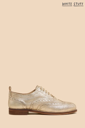 White Stuff Gold Thistle Leather Lace Up Brogues (N98351) | £65