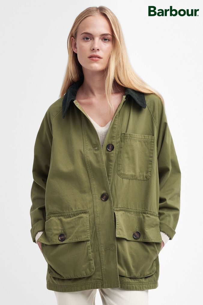 Green wax jacket best sale womens