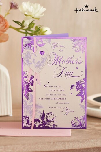 Hallmark Purple Foiled Floral Mother's Day Card Design (N98427) | £4