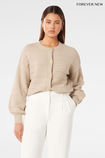 Forever New Cream Monroe Cropped Knit Cardigan (N98442) | £70