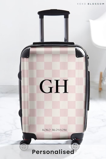 Personalised Checkerboard Suitcase by Koko Blossom (N98511) | £125 - £175