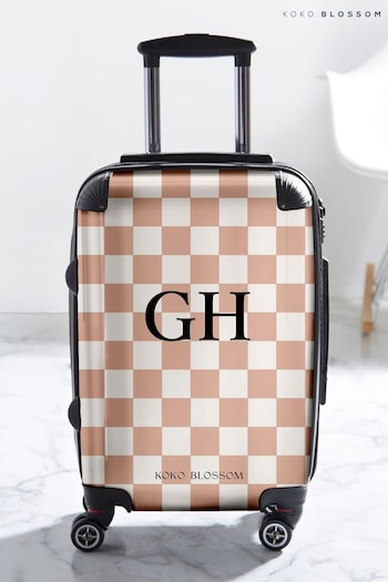 Personalised Checkerboard Suitcase by Koko Blossom (N98512) | £125 - £175