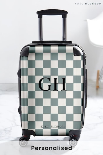 Personalised Checkerboard Suitcase by Koko Blossom (N98513) | £125 - £175