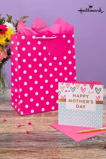 Hallmark Pink Happy Mother's Day Gift Bag Tissue and Card Set (N98515) | £6