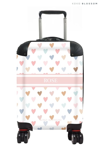 Personalised Cute Hearts Suitcase by Koko Blossom (N98521) | £125 - £175