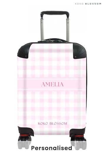 Personalised Gingham Suitcase by Koko Blossom (N98532) | £125 - £175