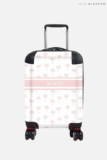 Personalised Pink Palm Suitcase by Koko Blossom (N98544) | £125 - £175