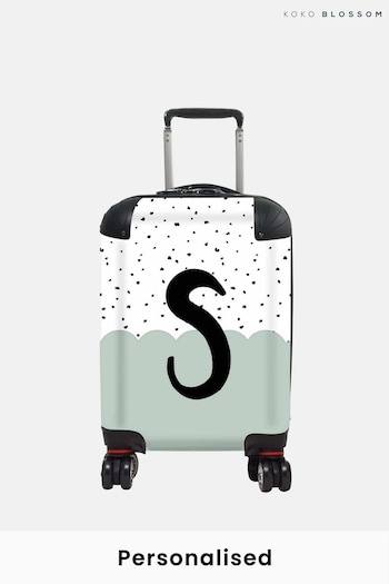 Personalised Dotty Sage Initial Suitcase Koko Blossom (N98557) | £125 - £175