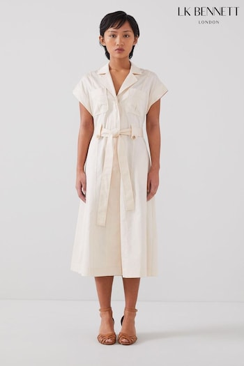 LK Bennett Petite Ivy Cotton Utility Shirt Big Dress (N98720) | £259