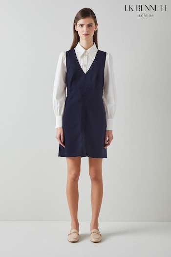 LK Bennett Mariner Polyester-Lenzing™ Ecovero™ Viscose Pinafore Dress (N98725) | £299