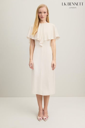 LK Bennett Sadie Cape-Detail Dress (N98729) | £299