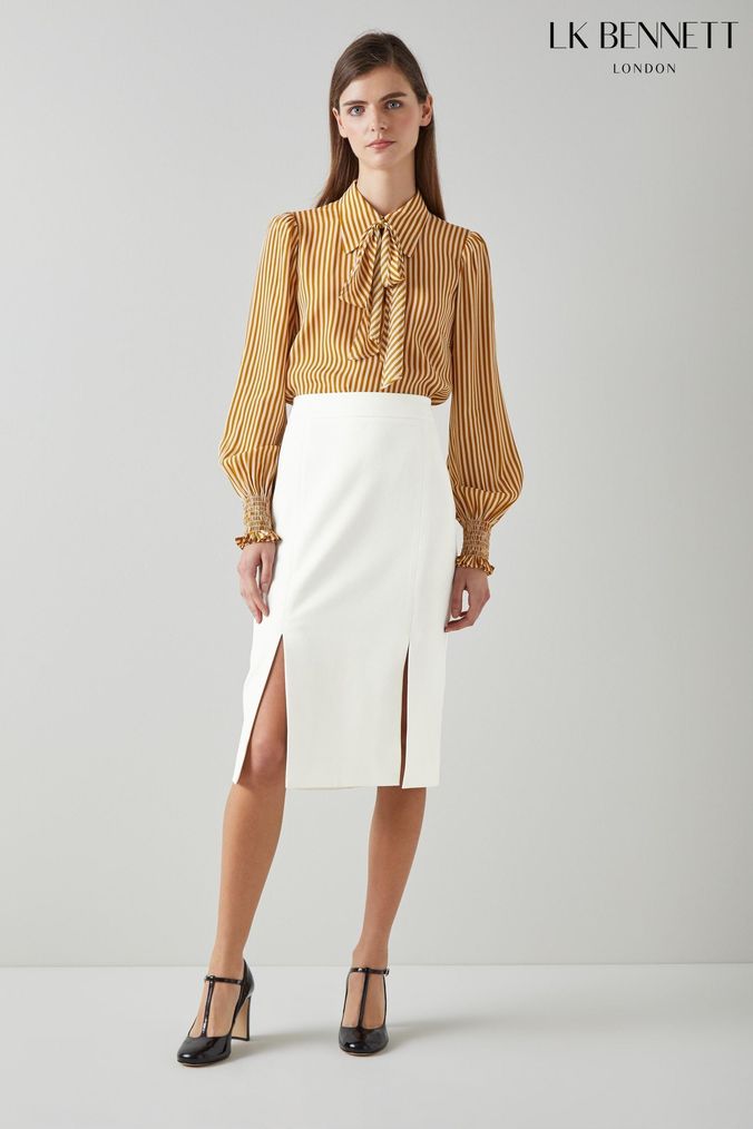 Womens cream pencil outlet skirt uk