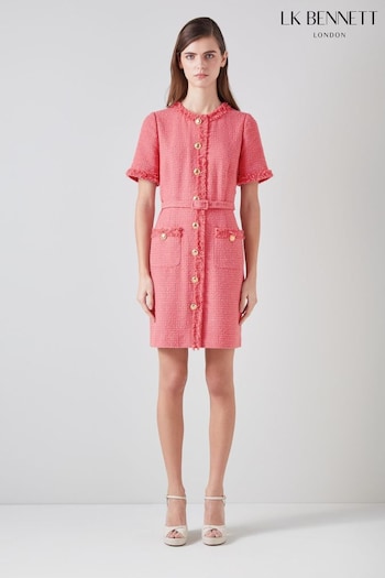 LK Bennett Allie Cotton Italian Tweed Dress (N98766) | £359