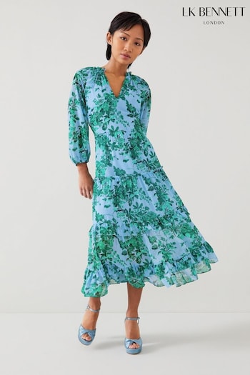 LK Bennett Eleanor Petite Garden Recycled Polyester Dress (N98786) | £329