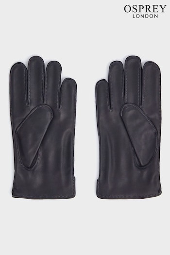 Osprey London The Harvey Leather Black Gloves (N98810) | £45