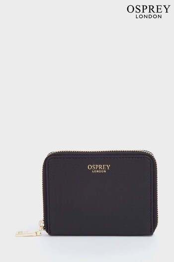 Osprey London The Collier Leather Zip-Round Black	 Purse (N98812) | £49