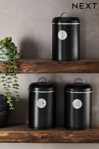 Set of 3 Black Badge Storage Jars (N98820) | £22