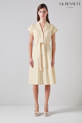 LK Bennett Ivy Organic Cotton Utility-Style Shirt Dress (N98873) | £259