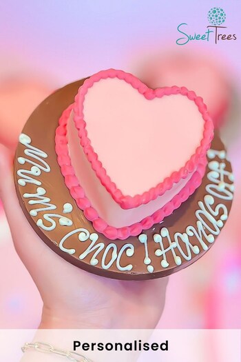 Personalised Chocolate Pink Love Heart by Sweet Trees (N98916) | £15