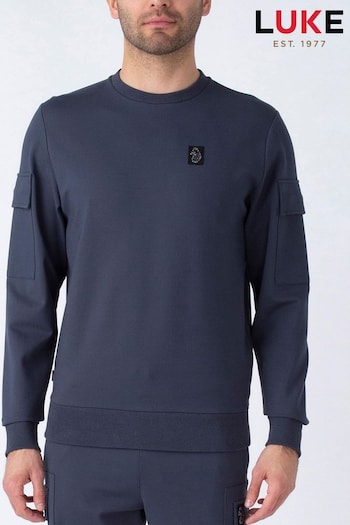 Luke 1977 Grey Hunter Porpoise Sweatshirt (N98970) | £100