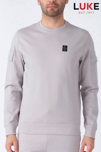 Luke 1977 Grey Hunter Porpoise Sweatshirt (N98996) | £100