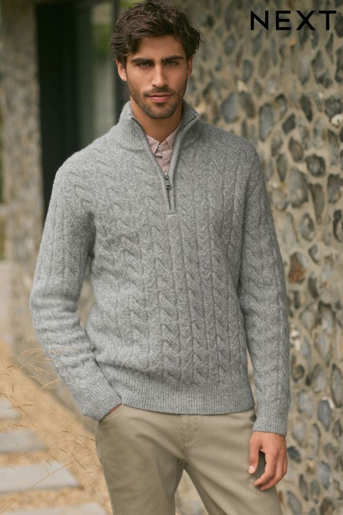 Next mens half zip jumper new arrivals