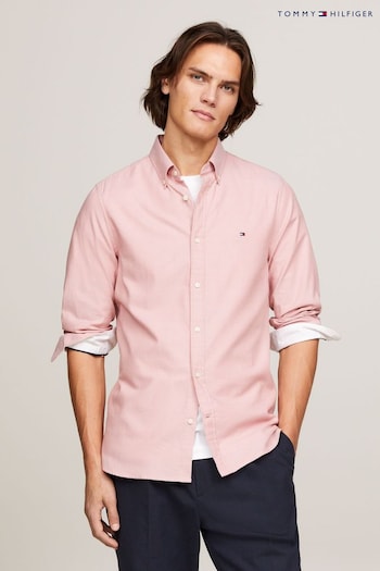 Tommy Rosa Hilfiger Pink Flex Dobby Shirt (N99290) | £85