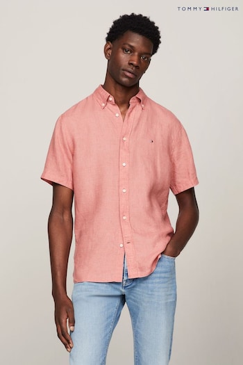 Tommy iconic Hilfiger Pigment Dyed Linen Shirt (N99301) | £90